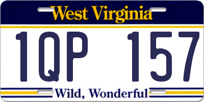 WV license plate 1QP157