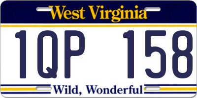 WV license plate 1QP158
