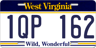 WV license plate 1QP162