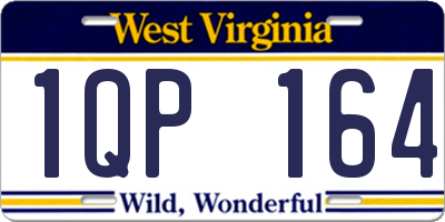 WV license plate 1QP164