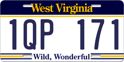 WV license plate 1QP171