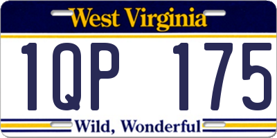 WV license plate 1QP175