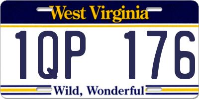 WV license plate 1QP176