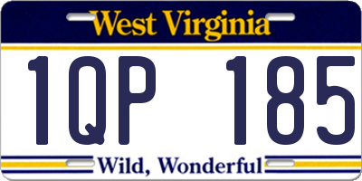 WV license plate 1QP185