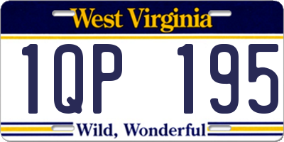WV license plate 1QP195
