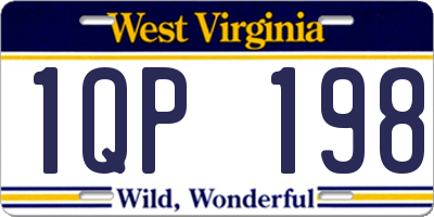WV license plate 1QP198