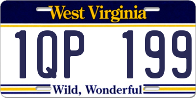 WV license plate 1QP199