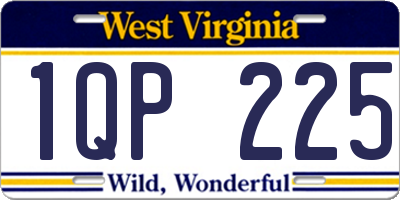 WV license plate 1QP225