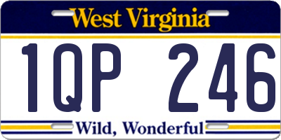 WV license plate 1QP246