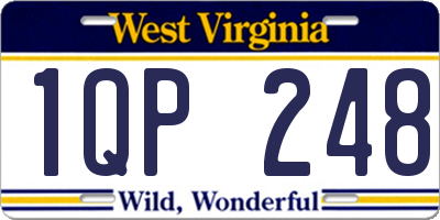 WV license plate 1QP248