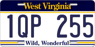 WV license plate 1QP255