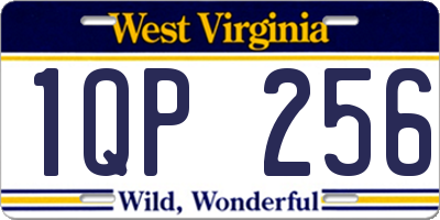 WV license plate 1QP256