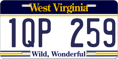WV license plate 1QP259