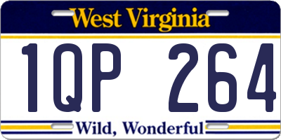 WV license plate 1QP264