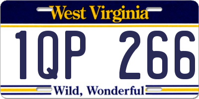 WV license plate 1QP266