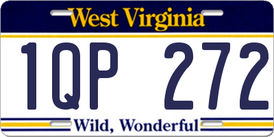 WV license plate 1QP272