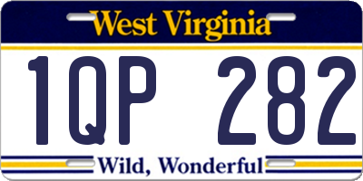 WV license plate 1QP282