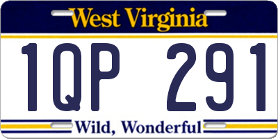 WV license plate 1QP291