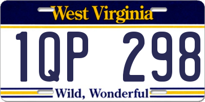 WV license plate 1QP298