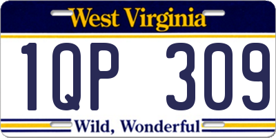 WV license plate 1QP309
