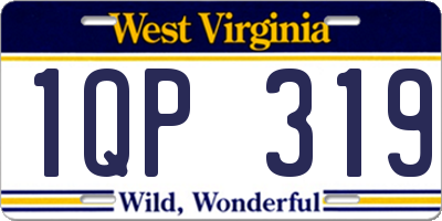 WV license plate 1QP319