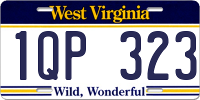 WV license plate 1QP323