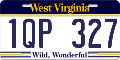 WV license plate 1QP327