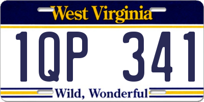 WV license plate 1QP341