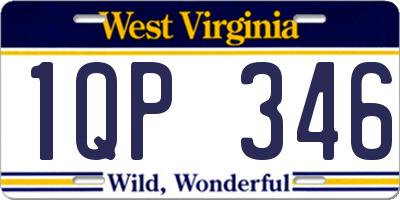 WV license plate 1QP346