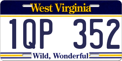 WV license plate 1QP352