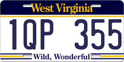 WV license plate 1QP355