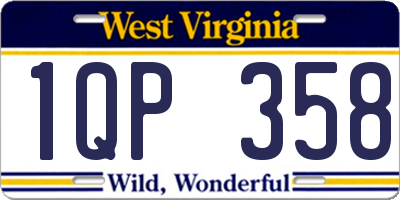 WV license plate 1QP358