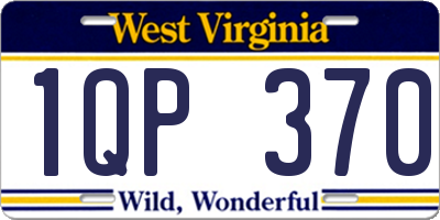 WV license plate 1QP370