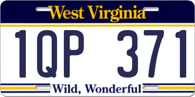 WV license plate 1QP371