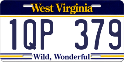 WV license plate 1QP379