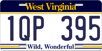 WV license plate 1QP395