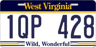 WV license plate 1QP428