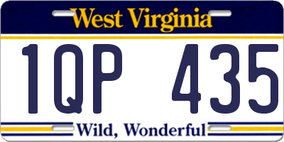 WV license plate 1QP435