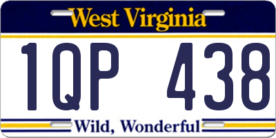 WV license plate 1QP438