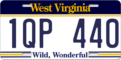 WV license plate 1QP440