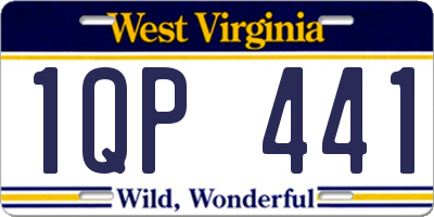 WV license plate 1QP441