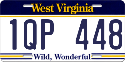 WV license plate 1QP448