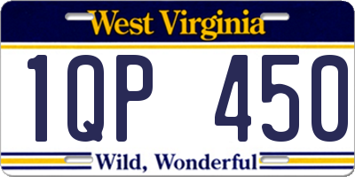 WV license plate 1QP450