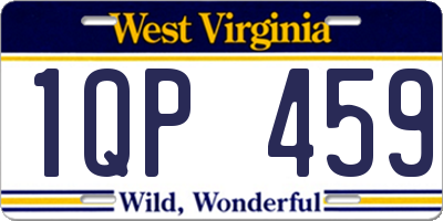 WV license plate 1QP459