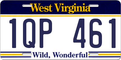 WV license plate 1QP461