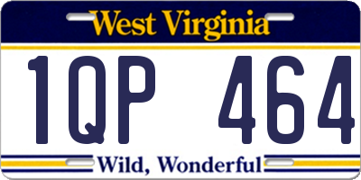 WV license plate 1QP464