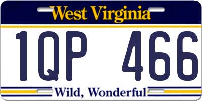 WV license plate 1QP466