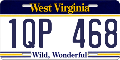 WV license plate 1QP468