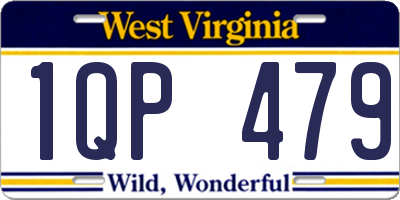 WV license plate 1QP479