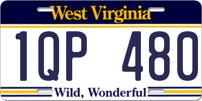 WV license plate 1QP480